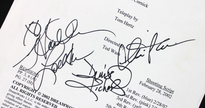 Spin City (4) Sheen, Richards, Locklear & Ruck Signed Used Tv Script BAS #A11007