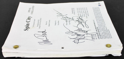 Spin City (4) Sheen, Richards, Locklear & Ruck Signed Used Tv Script BAS #A11007