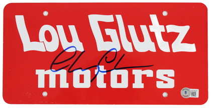 Chevy Chase Vacation Authentic Signed Lou Glutz Motors License Plate BAS Witness