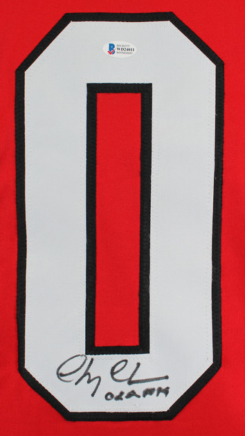 Chevy Chase Christmas Vacation "Clark" Signed Red Hockey Jersey BAS Wit #WD24011