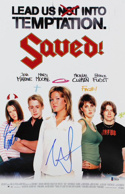 Mandy Moore & Jena Malone Saved! Authentic Signed 12x18 Photo BAS #Y06139