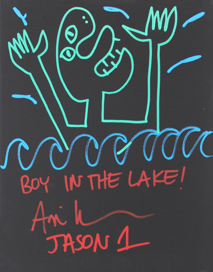 Ari Lehman "BITL, Jason 1" Signed 11x14 Canvas Hand-Drawn Sketch BAS #WF59870