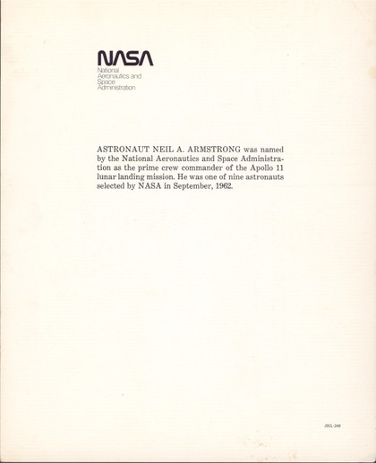 Neil Armstrong Apollo 11 Authentic Signed 8x10 Photo Autographed JSA #BB74822