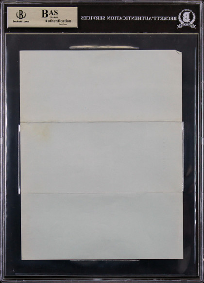 Peter Cushing Star Wars Signed 7x8.75 Letter Dated April 1973 BAS Slabbed