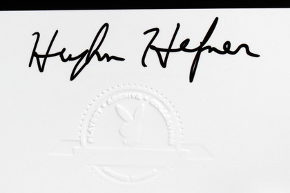 Hugh Hefner Playboy Authentic Signed 16x20 Artist Proof Lithograph BAS #A05019