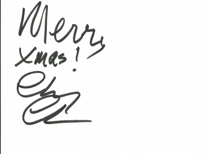 Chevy Chase Christmas Vacation "Merry Xmas!" Signed Greeting Card BAS Witnessed