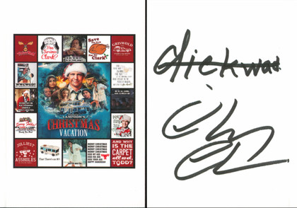 Chevy Chase Christmas Vacation Authentic Signed Greeting Card Collage BAS Witn