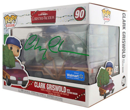 Chevy Chase Christmas Vacation Signed #90 Funko Pop Vinyl Figure w Green Sig BAS