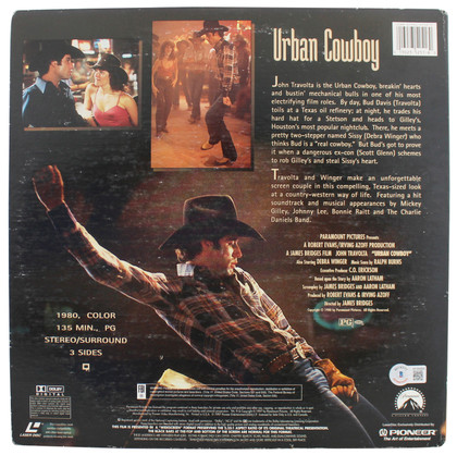 John Travolta Urban Cowboy Authentic Signed Laserdisc Cover BAS #BF88868
