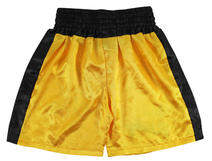 Sylvester Stallone & Talia Shire Signed Yellow Rocky Boxing Trunks BAS #AB14661