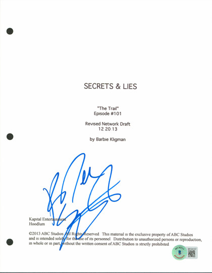KaDee Strickland Authentic Signed Secrets & Lies Script Cover BAS #BF24137