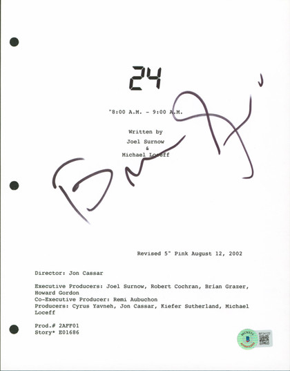 Brian Grazer 24 Authentic Signed 8.5x11 24 Script Cover BAS #BF24122