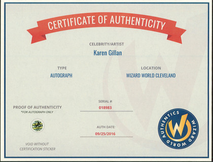 Karen Gillan Doctor Who Authentic Signed 8x10 Photo Autographed Wizard World 6