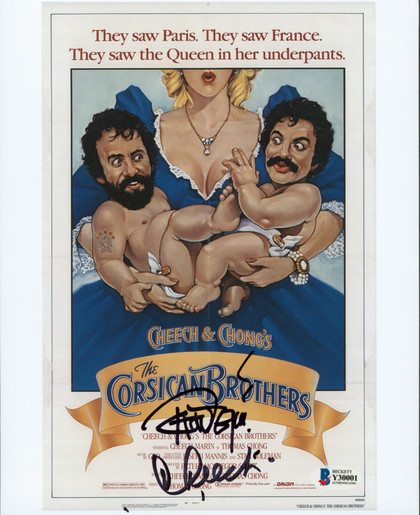 Cheech Marin & Tommy Chong The Corsican Brothers Signed 8x10 Photo BAS #Y30001