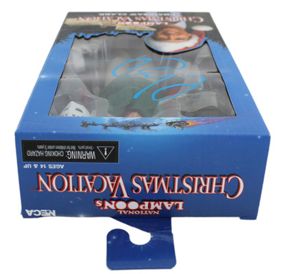 Chevy Chase Christmas Vacation Signed NECA Chainsaw Clark Figure Blue Sig BAS W