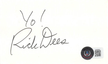 Rick Dees La Bamba "Yo!" Authentic Signed 3x5 Index Card BAS #BJ63921