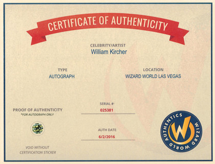 William Kircher The Hobbit Authentic Signed 8x10 Photo Wizard World 2