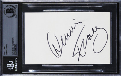 Dennis Franz NYPD Blue Authentic Signed 3x5 Index Card Autographed BAS Slabbed