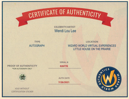 Wendy Lou Lee Little House on the Prairie Signed 8x10 Photo Wizard World 2