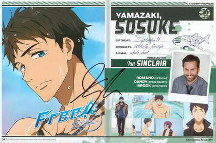 Ian Sinclair Free! Eternal Summer Signed 7.75x11 Photo Wizard World #017342