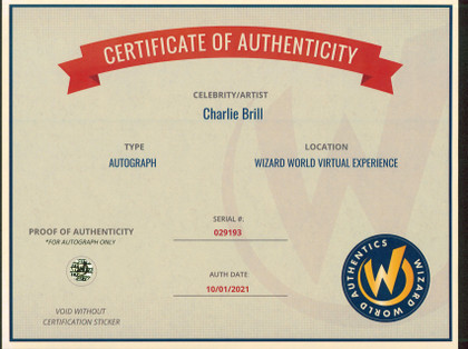 Charlie Brill The Incredible Hulk Signed 8x10 Photo Wizard World #029193