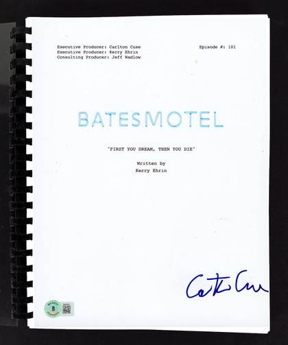 Carlton Cuse Bates Motel Authentic Signed Movie Script Autographed BAS #BK02227