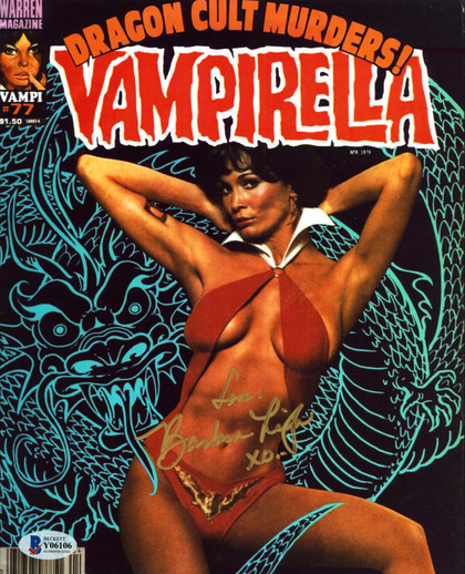 Barbara Leigh Vampirella "Love XO" Authentic Signed 8x10 Sexy Photo BAS #Y06106