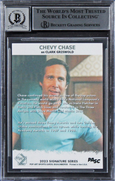 Chevy Chase Vacation Authentic Signed Custom Trading Card Auto 10! BAS Slabbed 3 Version 1