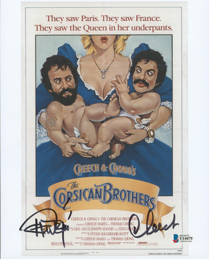 Cheech Marin & Tommy Chong The Corsican Brothers Signed 8x10 Photo BAS #U14475
