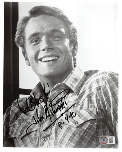 John Schneider Dukes of Hazzard "God Bless You!" Signed 8x10 Photo BAS #BL44745