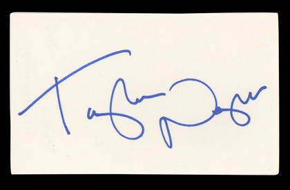 Taylor Negron The Last Boy Scout Authentic Signed 3x5 Index Card BAS #BL96939