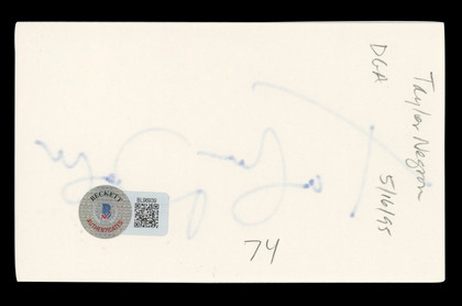 Taylor Negron The Last Boy Scout Authentic Signed 3x5 Index Card BAS #BL96939