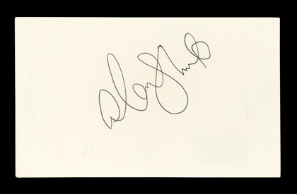 Alan Thicke Growing Pains Authentic Signed 3x5 Index Card BAS #BL96421