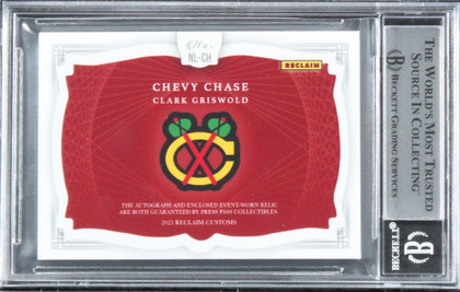 Chevy Chase Christmas Vacation Signed Custom Relic Card #9/10 BAS Slab #16567400