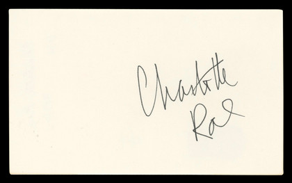 Charlotte Rae The Facts of Life Authentic Signed 3x5 Index Card BAS #BL96730