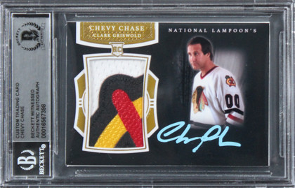 Chevy Chase Christmas Vacation Signed Relic Card One of One BAS Slab #16567398