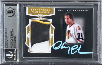 Chevy Chase Christmas Vacation Signed Relic Card One of One BAS Slab #16567397