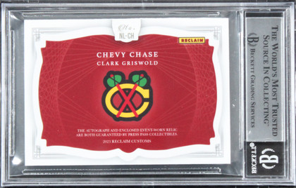 Chevy Chase Christmas Vacation Signed Relic Card One of One BAS Slab #16567417