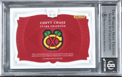 Chevy Chase Christmas Vacation Signed Custom Relic Card BAS Slab #9/10 #16567401