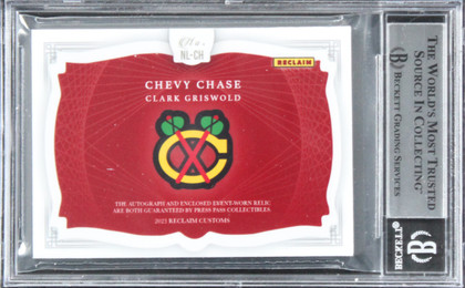 Chevy Chase Christmas Vacation Signed  Relic Card One of One BAS Slab #16567370