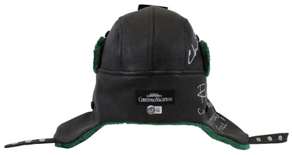 Chevy Chase & Randy Quaid Christmas Vacation "2x Insc" Authentic Signed Hat BAS