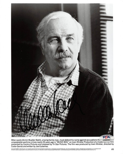Armin Mueller-Stahl Music Box Authentic Signed 8x10 Photo PSA/DNA #AN86963
