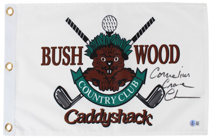 Chevy Chase Caddyshack Signed Bushwood Country Club Flag BAS Witnessed #1W311286