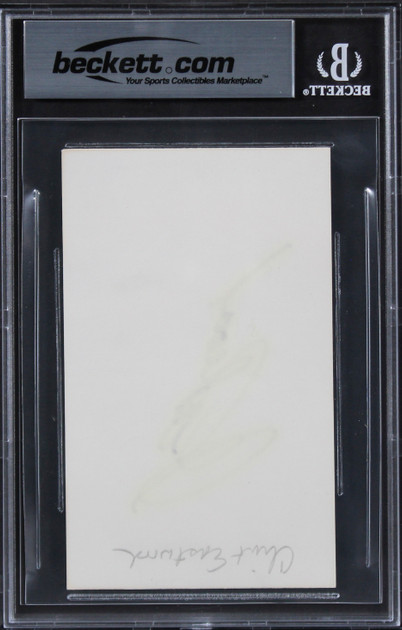 Clint Eastwood The Good, the Bad and the Ugly Signed 3x5 Index Card BAS Slabbed