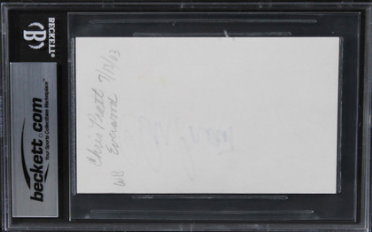 Chris Pratt Guardians of the Galaxy Authentic Signed 3x5 Index Card BAS Slabbed