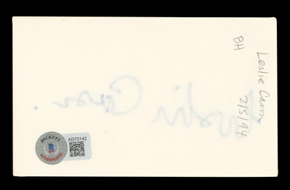 Leslie Caron An American in Paris Signed 3x5 Index Card Autographed BAS #AD70142