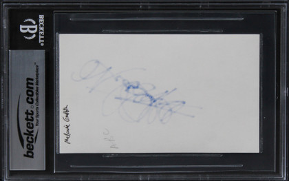 Melanie Griffith Working Girl Authentic Signed 3x5 Index Card BAS Slabbed