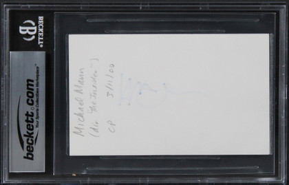 Michael Mann Heat Authentic Signed 3x5 Index Card Autographed BAS Slabbed 1