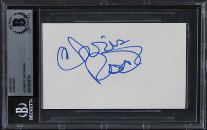 Chris Rock The Longest Yard Authentic Signed 3x5 Index Card BAS Slabbed