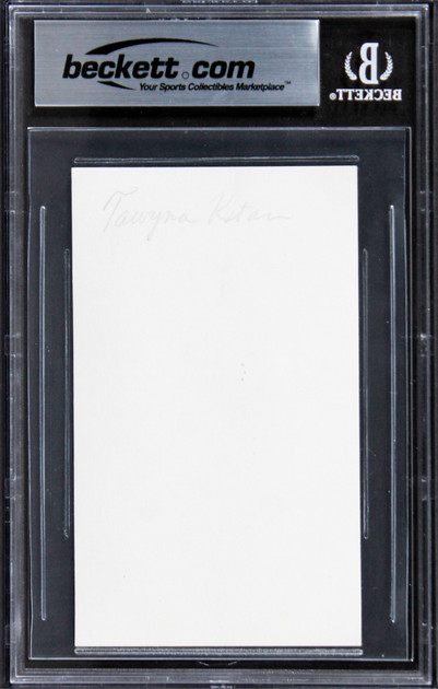 Tawny Kitaen California Girls Authentic Signed 3x5 Index Card BAS Slabbed